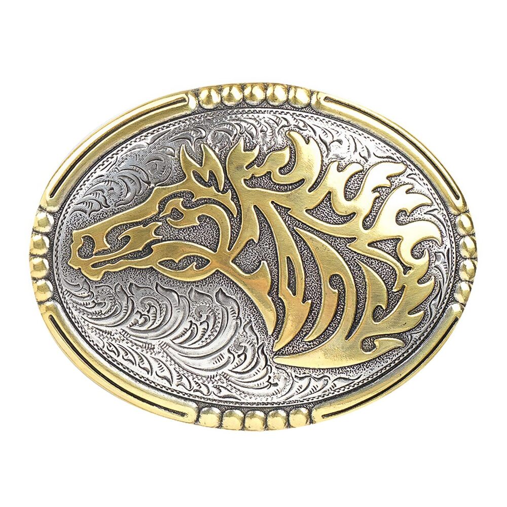 3489 Nocona 's Crumrine Horse Oval Buckle, Multi/Color, One Size